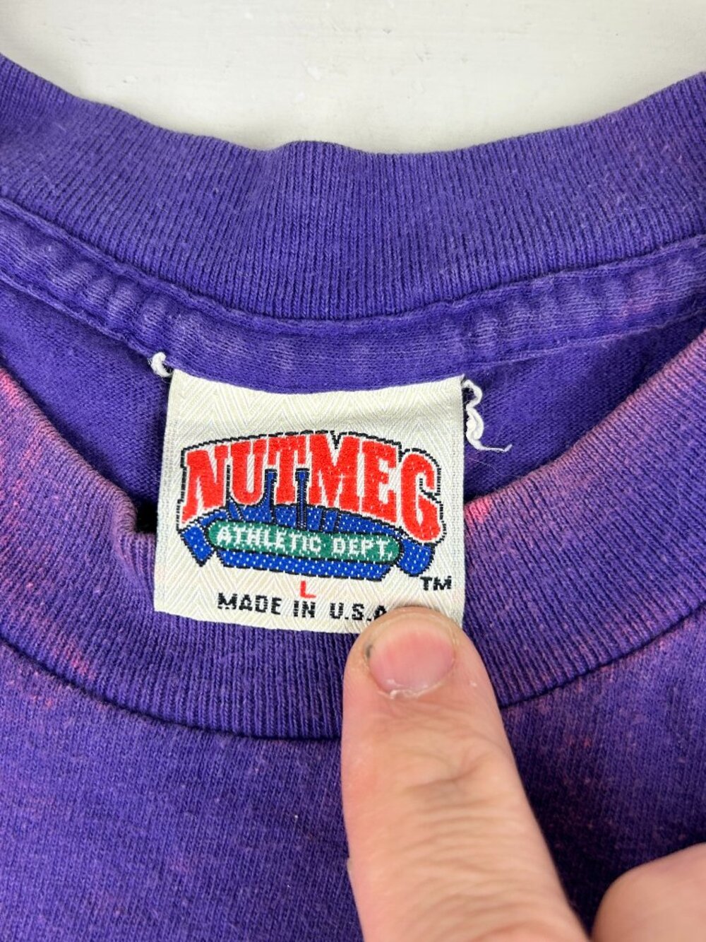 Vintage Nutmeg 1991 Rose Bowl Washington Huskies T-Shirt Men's L Purple USA